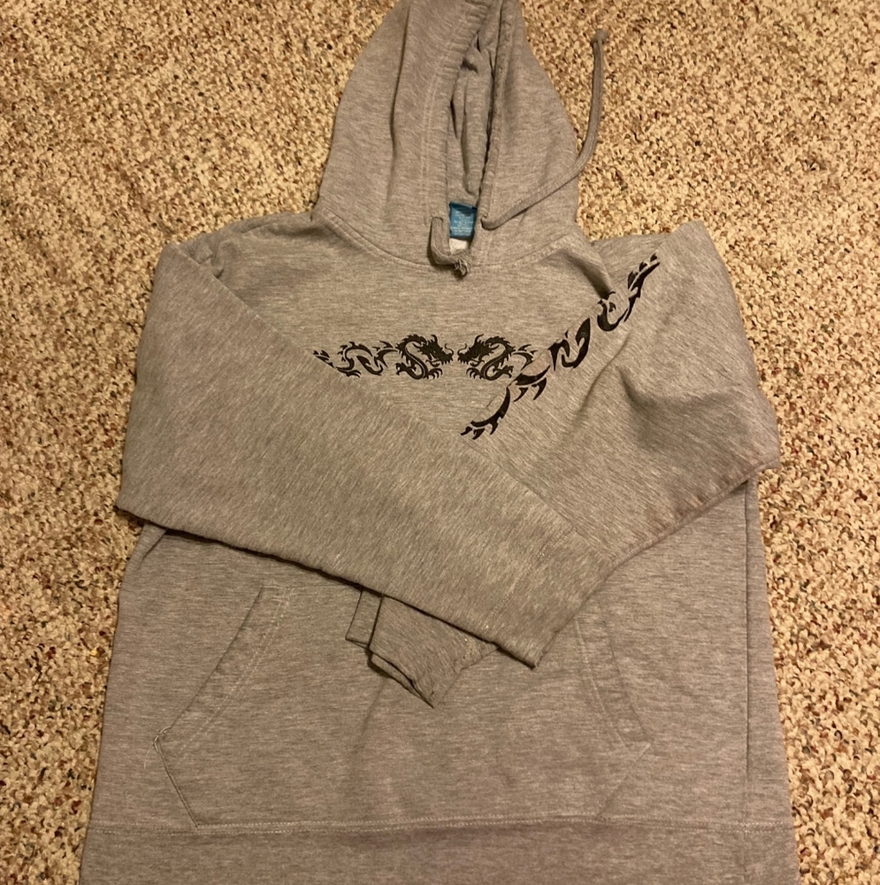 Gray dragon hoodie